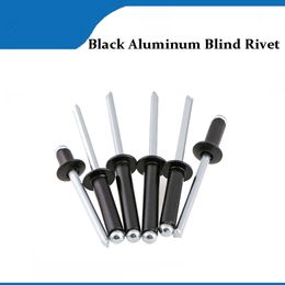 100PCS Aluminium Blind Rivets Opening Type Black Zinc Pop Rivets Nail Pull Rivet M 2.4 - M 4