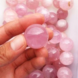 Natural Pink Rose Quartz Sphere Crystal Ball Reiki Healing Reiki Chakra Stone Ball Decor 1pcs