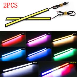 2PCS LED Car Daytime Running Light Strip 12V 2W 400LM Waterproof External Lamp Car Styling Decorative Auto Exterior Accessories