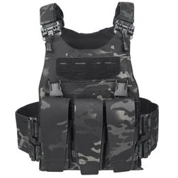 DMGear Tactical Vest Airsoft Hunting Training Military Combat Outdoor Quick Release Cs Plate Carrier Armor Gear Equipment Molle