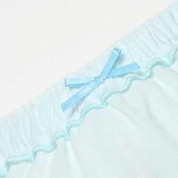 4 Pcs Baby Girls Casual Clothing Elastic Waistband Ruffle Edge Bowknot Decor Waist Solid Colour Briefs Infant Baby Diapers Cover