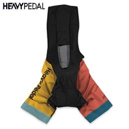 Heavypedal Cycling Bib Shorts Men's Riding Shorts Summer Anti-UV MTB Bicycle Short Tights Pro 16D Gel Pad Bike Team Racing Wear