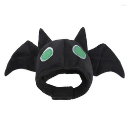 Dog Apparel Cat Costume Hat Headgear With Bat Shape For Halloween Party Adjustable Soft & Warm Pet Accessories