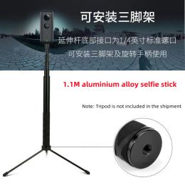 Accessories 1.1M Invisible Tripod for Insta360 X3 Aluminium Alloy Selfie Stick for Insta360 One X2/RS Sports Camera Accessory