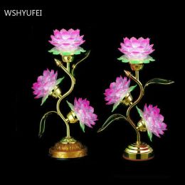 Exquisite Lotus candlestick Buddha Front Supply S-shaped Buddhist candlestick Vintage Living Room Decoration