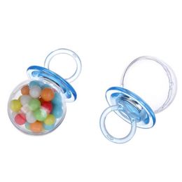 12Pcs Plastic Transparent Candy Box Baby Shower Baptism Party Favour Christening Creative Wedding Candy Box