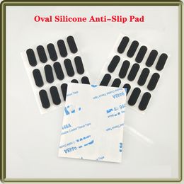 Black Oval Silicone Rubber Feet Self-Adhesive Shock-Absorbing Pad Notebook Non-Slip Pad Width 9MM Factory Direct Sales