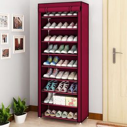 4 5 6 8 10 Layer Dustproof Shoe Rack Non-woven Home Shoe Storage Rack Bedroom Dormitory Corridor Cabinet Storage Closet 201109287M