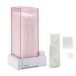 Storage Boxes Box Press Button Cotton Pad Holder Transparent Body Reusable Plastic Auto Dispenser Freestanding