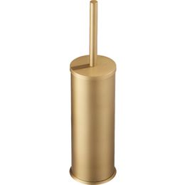 Tuqiu Toilet Brush Holder Aluminum Bathroom Clearing Lavatory Floor TypeToilet Brush Holder Bath Hardware Brushed Gold/Black