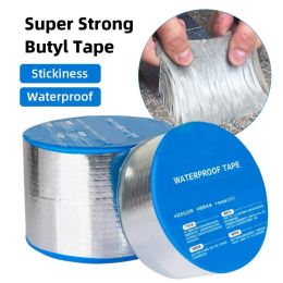 20M 10M 1M High Temperature Resistance Waterproof Aluminum Foil Thicken Butyl Tape Wall Crack Roof Duct Repair Adhesive Tape