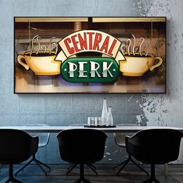 Classic Friends TV Show Posters and Prints Central Perk Cafe Canvas Painting Bar Wall Art for Living Room Home Decor Cuadros