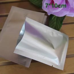 7x10cm (2.8x3.9") Open Top Matte Aluminium Foil Heat Seal Vacuum Packing Packaging Pouch Mylar Food Storage Package Bag For Snack Coffee LL