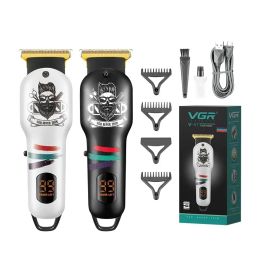 Trimmers VGR Rechargeable Vintage Compact Electric Hair & Beard Trimmer Men's Grooming Body Face Cut Beard Electric Professional Hairstyl