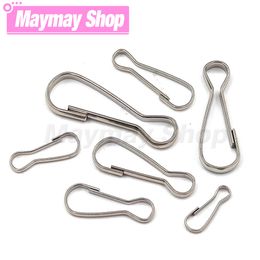 100Pcs Spring Clip Hooks Snap Buckle Metal For Purse Zipper Pull Lanyards Paracord Badge Keyring Keychain Accessory