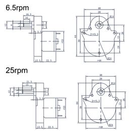 48GE520 Strong Box DC Gear Boxes Motor 12V DC Boxing Gear Motor 6.5RPM 25RPM Vending Machine Micro Motor For DIY Hobby