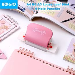 Punch 6Hole Paper Punch For DIY Handicrafts Card Craft Looseleaf Hole Paper Handheld Punch Creative Stationery Tools Office Gadgets