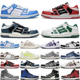 Designer Men Athletic Shoes Skelet Bones Runner Women Men Sports Shoes Sneakers Skel Top Low Casual Shoes Genuine Leather Lace Up Trainer Basketball Shoes P41