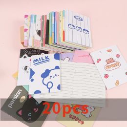 Notebooks 20Pcs/Set Kawaii Korean Random Mini Notebook Cartoon Portable Diary Daily Planner Notepad Student Stationery School Supplies