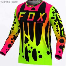 قمصان ركوب الدراجات 2024 New Enduro ركوب الدراجات في ركوب الدراجات Jersey Downhill قميص Camiseta Motocross MX Mountain Bike Clothing Y240410Y240418UDBQ