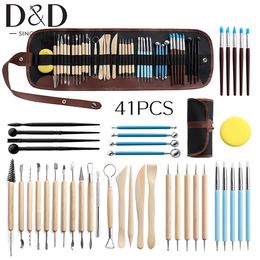 41Pcs Polymer Clay Tools Ball Stylus Dotting Tools Modelling Clay Sculpting Tools Rock Painting Kit for Sculpture Pottery Set