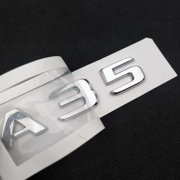 3D ABS Car Rear Trunk Badge Sticker Rear Star Logo CLA35 TURBO 4MATIC Emblem For Mercedes CLA 35 AMG W117 C117 C118 Accessories