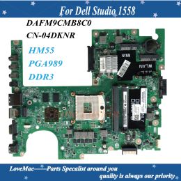 Motherboard High quality DAFM9CMB8C0 FOR Dell Studio 1558 Laptop Motherboard CN04DKNR HM55 PGA989 DDR3 HD5470 1GB I7 CPU 100% Tested