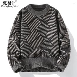 Men's Sweaters Winter Sweater Men High Quality Fashion Cashmere Velvet Pullovers Knit Long Sleeve Tops Clothings
