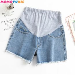 Summer maternity short pants pregnancy shorts pregnant Stretch jeans maternity shorts belly denim pants Abdomen Loose M-XXL