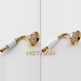 Retail & Wholesale Solid Copper Gold Plated Handheld Shower Luxury Batnroom Hand Shower Head with Ceramic YT-5191-G