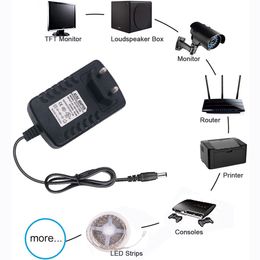 12V Power Adapter Supply Plug 220V 110V AC To DC Switch Wire Cord For LED Strip LCD Monitor 5.5*2.1mm LED Charger 60W 120W 36W