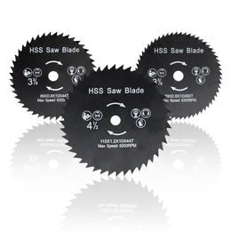 XCAN HSS Saw Blade 115x10mm 44 Teeth Nitride Coated Circular Saw Blade Wood Cutting Disc for Woodworking Tool