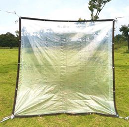 Tewango Custom Made Waterproof Tarp Transparent Film Windows Rain Protect Balcony Flower Plants Shelter Visible Shade Sail