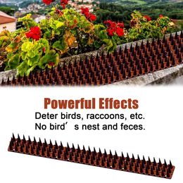 12pcs Fence Wall Spikes Cat Animal Anti-climbing Plastic Anti Theft For Garden Fences Invader Bird Spikes Dog Repeller