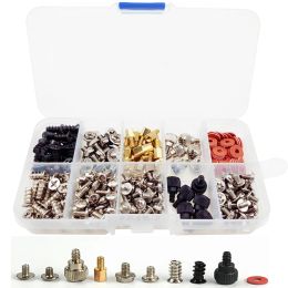 228/360PCS Computer Screw Standoffs Set Accessories Kit DIY Motherboard Mount Screw PC Case Fan Screws Hard Drive Red Washers