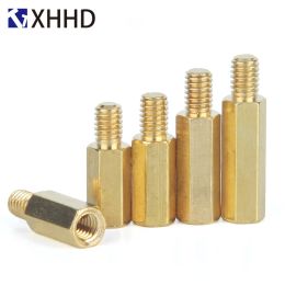 M3 3/4/5/6mm Single Head Hex Brass Standoff Threaded Pillar For PCB Computer Motherboard Stand Off Racks Spacer Screw STANDOFF