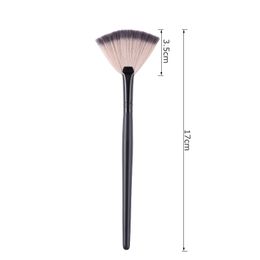 Surface Sweep Brush Sector Soft Synthetic Brush Apply for Cleaning Glitter Powder Particle 2021 New Arrival Length 17/18cm