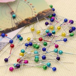 40/120/240/480Pcs Sewing Pins Straight Pins Head pins Colourful White Round Pearl Head Dressmaking Quilting Pins for Crafts