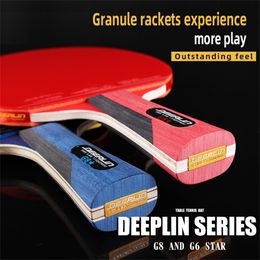 Deeplin Table Tennis Racket Professional Six-star One Eight-star Pong Racket Single Raw Rubber Racket Ping Pong Racquet