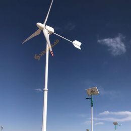 China Factory High-Power 3KW 5KW 10kw Horizontal Axis Wind Turbine Domestic 48v 96v 120v Off-Grid 220V 380V Grid-Connected Free