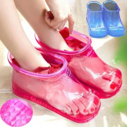 Boots 2023women Foot Soak Bath Therapy Massage Shoes Relaxation Ankle Boots Acupoint Sole Portable Home Feet Care Hot Water