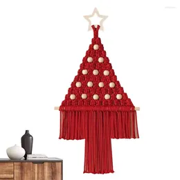 Tapestries Macrame Christmas Ornaments Tree DIY Kit Boho Style Holiday Wall Hangable Decor For Home