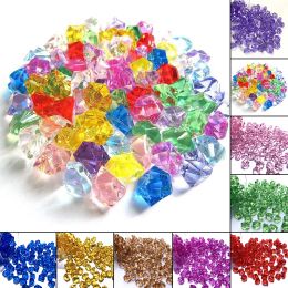 150pcs Colourful Acrylic Plastic Transparent Stone Crystal Rocks Vase Filler Artificial Colour Fish Tank Home Wedding Decorations