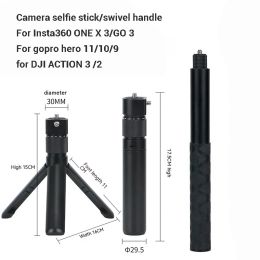 Sticks Invisible Selfie Stick For DJI Pocket 3/insta 360 Camera Universal Selfie Stick Rotating Grip Action Camera Shooting Accessory