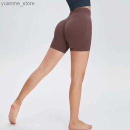 Yoga Outfits Women High Waist 3 Seamless Butt Scrunch Sport Yoga Biker Shorts Lift Ribbed Push Up Fitness Gym Training Shorts Y240410