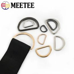 10Pcs Meetee 10-75mm D Rings Metal Alloy Semi-circle Type Bags Buckle Handbags Connector Clasp for Bag Garment Accessories