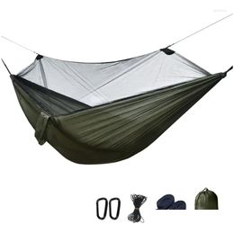 Camp Furniture Portable Matic Quick-Opening Mosquito Net Hammock Outdoor Cam Hammocks Swing Anti-Rollover Nylon Rocking Chair Drop Del Dhxah