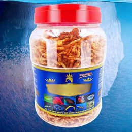 Aquatic for Turtle Food Dried Freeze Shrimp for Ornamental Fish Water Turtles Small Pets 1. 3L Resealable Can D08D