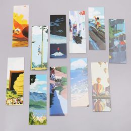 30pcs Winter Sonata Bookmarks Paper Page Notes Label Message Card Book Marker