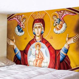 Christ Church Fresco Angel Psychedelic Scene Home Decor Art Tapestry Hippie Bohemian Tarot Pretty Room Wall Decor
